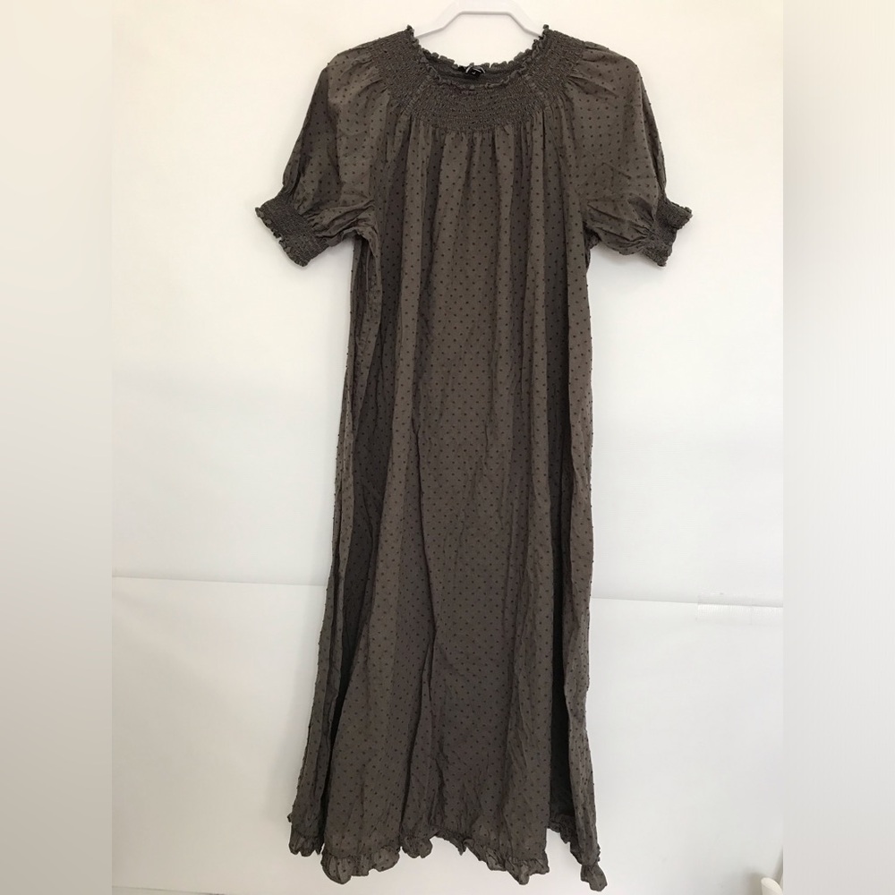 Quince Women's Smocked Neck Maxi Dress Size L